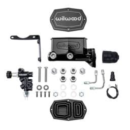 Wilwood 261-16797-BK Wilwood Mopar Compact Tandem Master Cylinder Kit w/ Combination Valve 1in Bore - Black