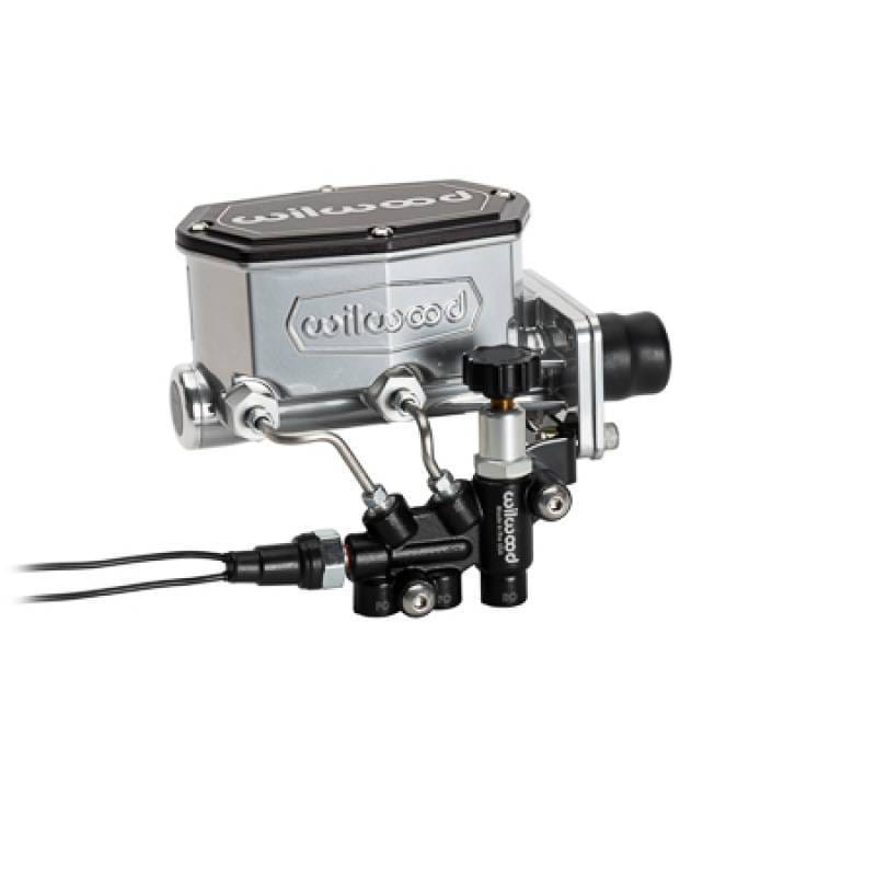 Wilwood 261-16797-P Wilwood Mopar Compact Tandem Master Cylinder Kit w/ Combination Valve 1in Bore - Chrome