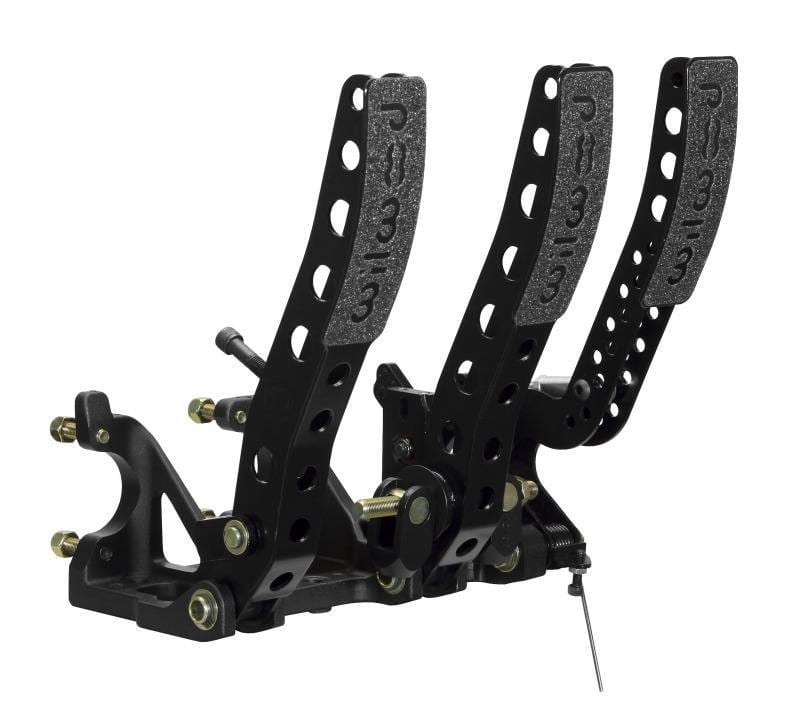 Wilwood 340-12411 Wilwood Pedal Assembly Floor Mount-Brake Clutch & Throttle w/ Throttle Linkage