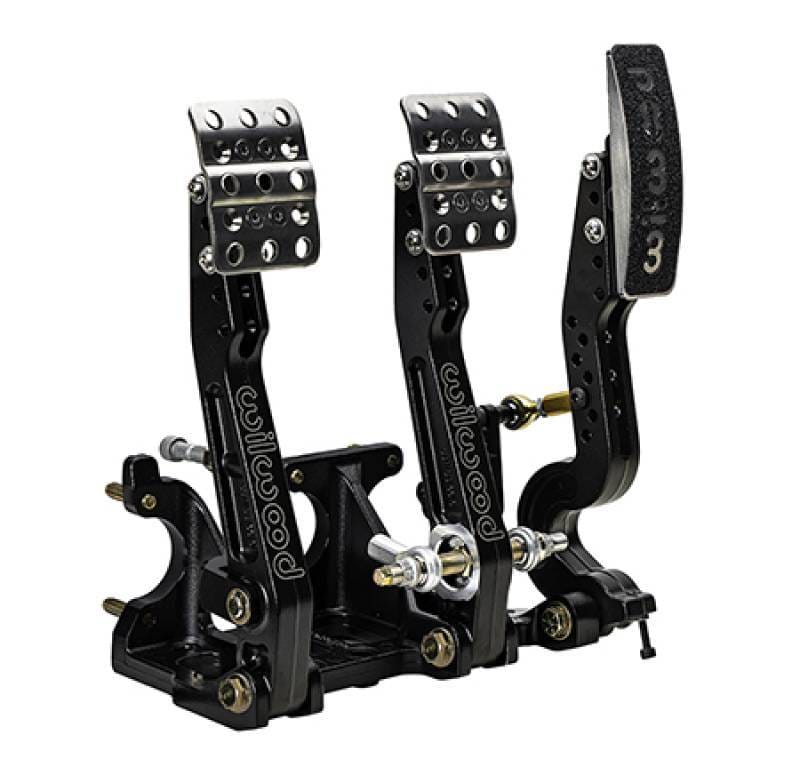 Wilwood 340-16605 Wilwood Adjustable Tru-Bar Brake, Clutch, Throttle w/ Linkage - Floor Mount - 4.75-5.75;1