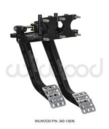 Wilwood 340-13836 Wilwood Adjustable Dual Pedal - Brake / Clutch - Rev. Swing Mount -6.25:1 Brake 5.1:1 Clutch
