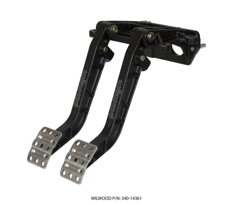 Wilwood 340-14361 Wilwood Adjustable-Tandem Dual Pedal - Brake / Clutch - Fwd. Swing Mount - 7.0:1 - Black E-Coat