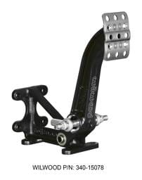 Wilwood 340-15078 Wilwood Adjustable-Trubar Brake Pedal - Dual MC - Floor Mount - 6:1