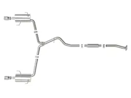 aFe 49-36804-P aFe Subaru Forester XT 14-18 H4-2.5L Takeda 2-1/2in to 2-1/4in 304 SS Cat-Back- Polished Tip