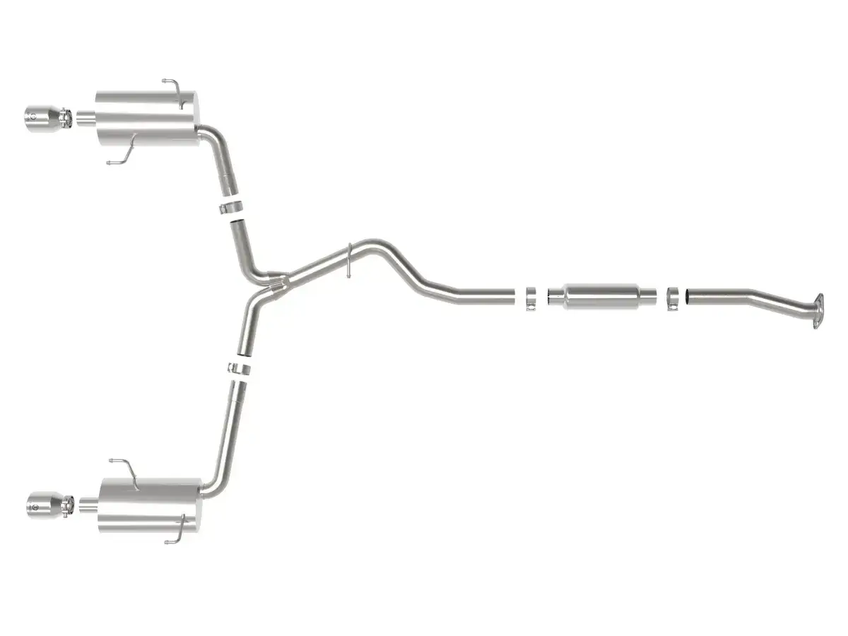 aFe 49-36804-P aFe Subaru Forester XT 14-18 H4-2.5L Takeda 2-1/2in to 2-1/4in 304 SS Cat-Back- Polished Tip
