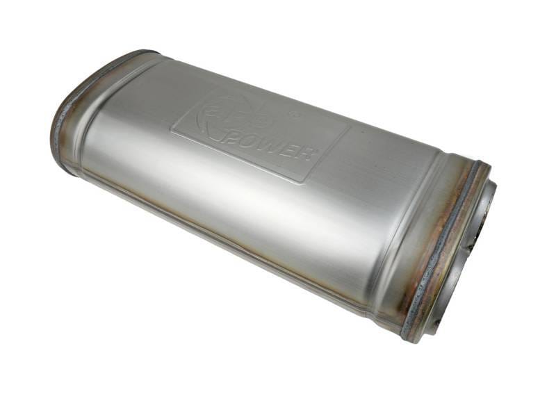 aFe 49M00055 aFe MACH Force-Xp 409 SS Muffler 3in Dual Inlet/Dual Outlet 5in H x 8in W x 18in L - Oval Body