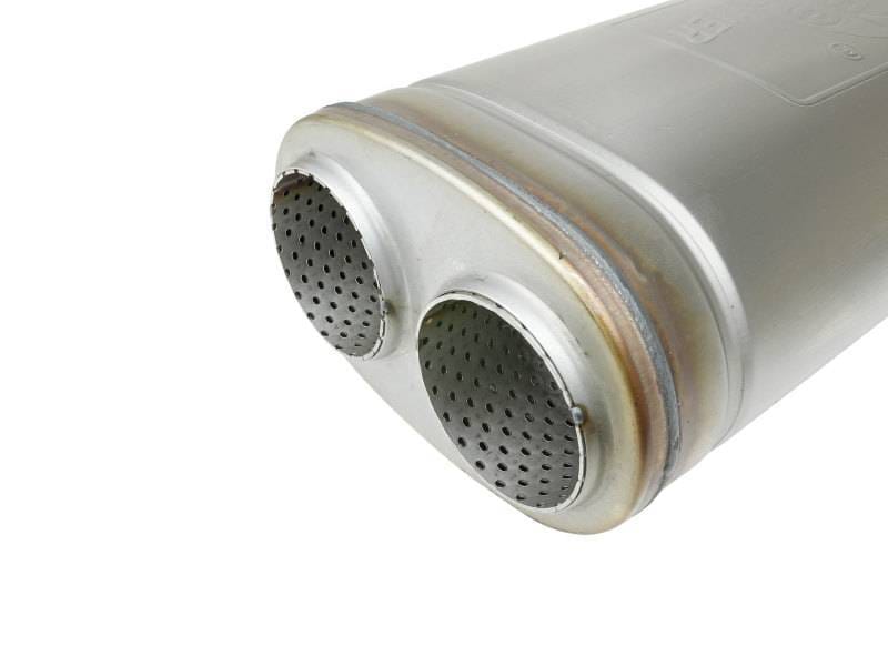 aFe 49M00055 aFe MACH Force-Xp 409 SS Muffler 3in Dual Inlet/Dual Outlet 5in H x 8in W x 18in L - Oval Body thumbnail 3