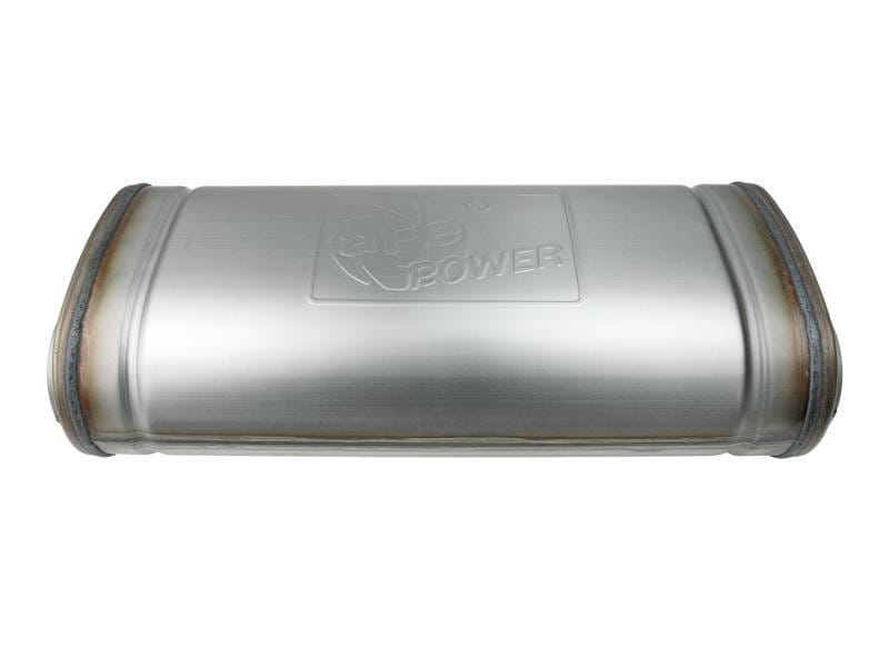 aFe 49M00055 aFe MACH Force-Xp 409 SS Muffler 3in Dual Inlet/Dual Outlet 5in H x 8in W x 18in L - Oval Body thumbnail 5