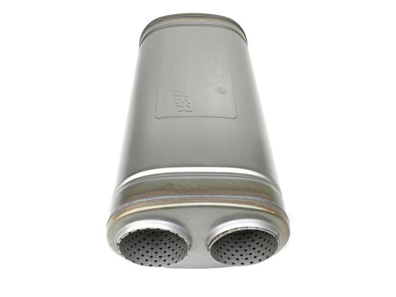 aFe 49M00055 aFe MACH Force-Xp 409 SS Muffler 3in Dual Inlet/Dual Outlet 5in H x 8in W x 18in L - Oval Body thumbnail 7