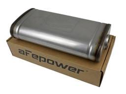 aFe 49M30019 aFe MACH Force XP 304 Stainless Steel Muffler 2.5in Center/Offset 18in L x 9in W x 4in H