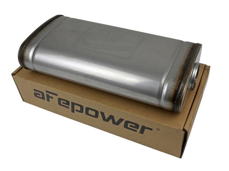 aFe 49M30019 aFe MACH Force XP 304 Stainless Steel Muffler 2.5in Center/Offset 18in L x 9in W x 4in H
