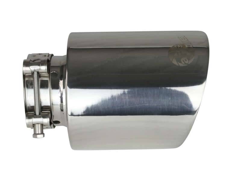 aFe 49T25454-P071 aFe MACH Force-Xp 2-1/2in 304 SS Clamp-On Exhaust Tip 2.5in In / 4.5in Out / 7in.L - Polished thumbnail 3