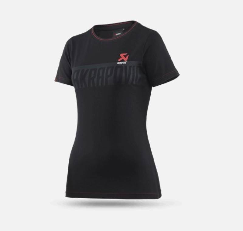 Akrapovic 802052 Akrapovic Womens Corpo T-Shirt Black - XL