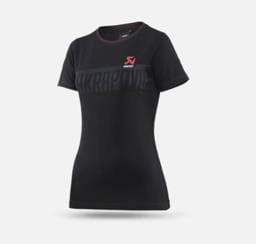 Akrapovic 802053 Akrapovic Womens Corpo T-Shirt Black - 2XL