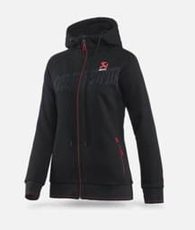 Akrapovic 802063 Akrapovic Womens Corpo Zip Hoodie Black - Medium