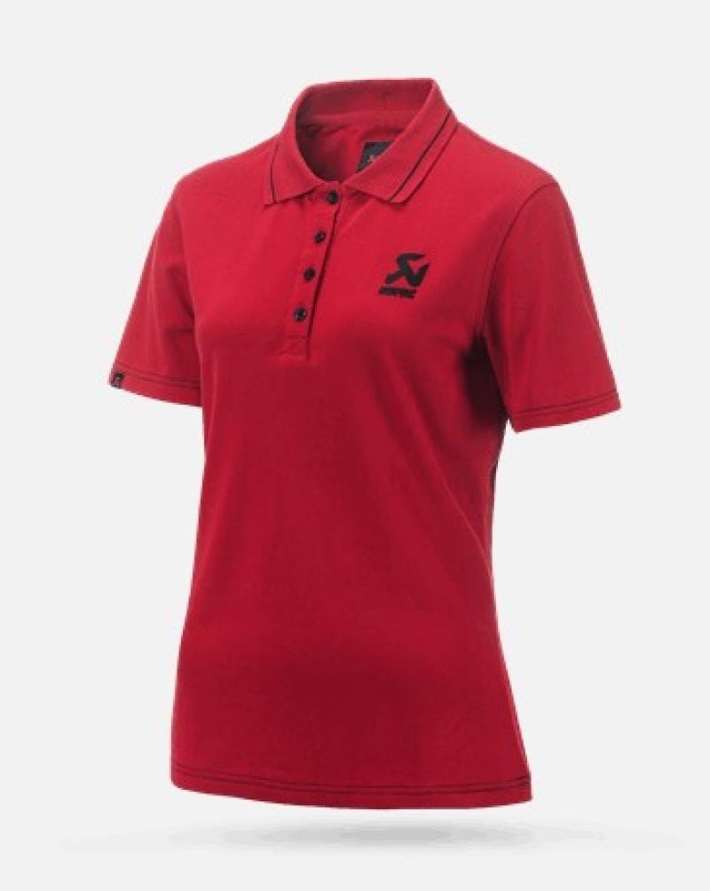 Akrapovic 802151 Akrapovic Womens Corpo Polo Red - Small thumbnail 2