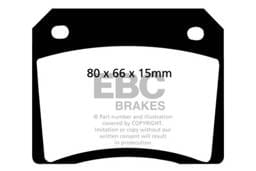 EBC Brakes DP2101 EBC 67-74 Ac 428 7.0 Greenstuff Rear Brake Pads - Fits select 1962-1993 Jaguar, Aston Martin applications