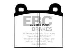 EBC Brakes DP2103 EBC 68-72 Alfa Romeo 1750 1.75 Greenstuff Front Brake Pads - Fits select 1959-1994 Mercedes-Benz, Alfa Romeo applications