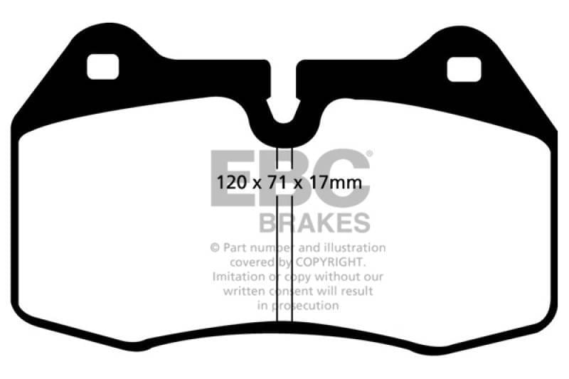 EBC Brakes DP21032 EBC 94-96 BMW 840 4.0 (E31) Greenstuff Front Brake Pads - Fits 1994-1997 BMW 850Ci, 850CSi thumbnail 3