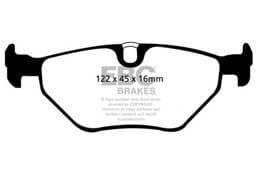 EBC Brakes DP21091 EBC 01-03 BMW 525i 2.5 (E39) Greenstuff Rear Brake Pads - Fits 1997-2003 BMW 540i, 528i, 525i