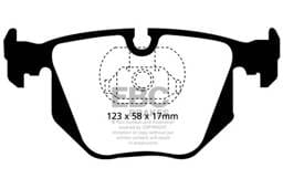 EBC Brakes DP21118 EBC 04-06 BMW X3 2.5 (E83) Greenstuff Rear Brake Pads - Fits select 1995-2011 BMW models