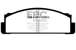 EBC Brakes DP2116 EBC 68-83 Fiat 124 1.6 Greenstuff Front Brake Pads - Fits select 1968-1983 Fiat models