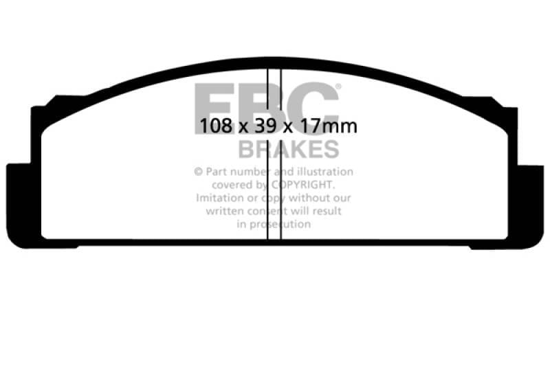 EBC Brakes DP2116 EBC 68-83 Fiat 124 1.6 Greenstuff Front Brake Pads - Fits select 1968-1983 Fiat models