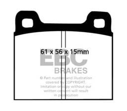 EBC Brakes DP2104 EBC 77-84 Alfa Romeo Alfasud 1.2 Greenstuff Front Brake Pads - Fits select 1959-1991 Mercedes-Benz, Porsche applications