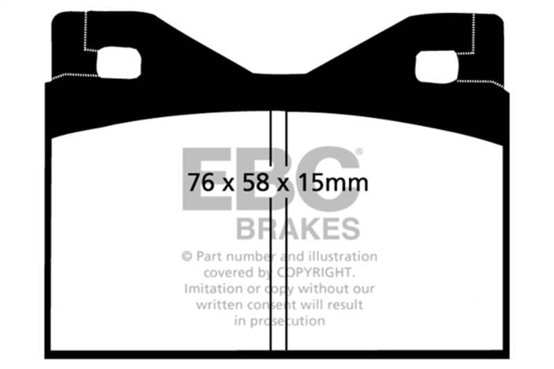 EBC Brakes DP2126 EBC 71-75 Ferrari 365 GTBB 4.4 Greenstuff Rear Brake Pads - Fits select 1966-1975 BMW, Ferrari applications thumbnail 3