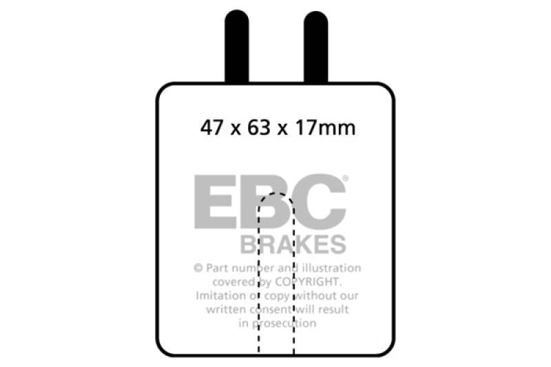 EBC Brakes DP2120 EBC 59-65 Aston Martin DB4 3.7 Vantage Greenstuff Front Brake Pads - Fits select 1958-1971 Jaguar, Aston Martin applications
