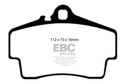 EBC Brakes DP21208 EBC Brakes Greenstuff 2000 Series Sport Pads - Fits 1997-2004 Porsche Boxster