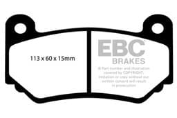 EBC Brakes DP21377 EBC 08-11 Lotus Exige 1.8 Supercharged (240) Greenstuff Front Brake Pads - Fits 2008-2011 Lotus Exige