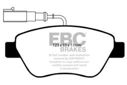 EBC Brakes DP21384 EBC 10-11 Fiat 500 1.4 (Bosch Calipers) Greenstuff Front Brake Pads - Fits 2012 Fiat 500