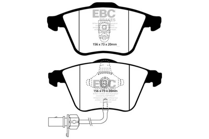 EBC Brakes DP21510 EBC Brakes Greenstuff 2000 Series Sport Pads - Fits 2002-2005 Audi Allroad Quattro, A6 Quattro