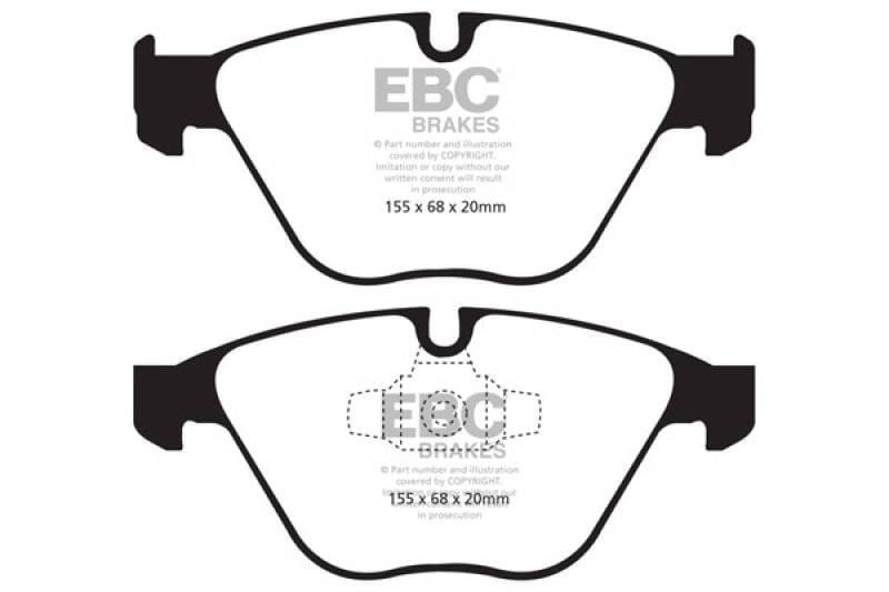 EBC Brakes DP21512 EBC 13+ BMW X1 2.0 Turbo (28i) Greenstuff Front Brake Pads - Fits select 2007-2015 BMW models