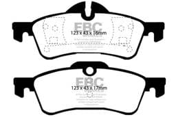 EBC Brakes DP21701 EBC 04-06 Mini Hardtop 1.6 Greenstuff Rear Brake Pads - Fits 2004-2009 Mini Cooper