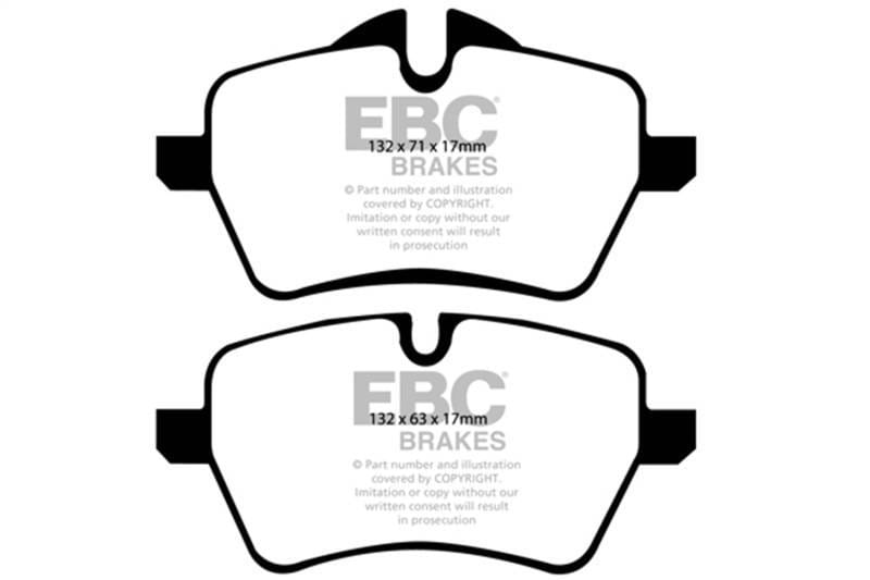 EBC Brakes DP21789 EBC 07-14 Mini Hardtop 1.6 Turbo Cooper S Greenstuff Front Brake Pads - Fits 2006-2016 Mini Cooper, Cooper Paceman, Cooper Countryman thumbnail 3