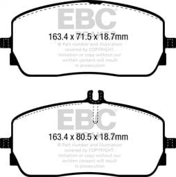 EBC Brakes DP62390 EBC 2020+ Mercedes-Benz GLA250 (H247) 2.0T Greenstuff Front Brake Pads - Fits 2020-2023 Mercedes-Benz GLA250, GLE350