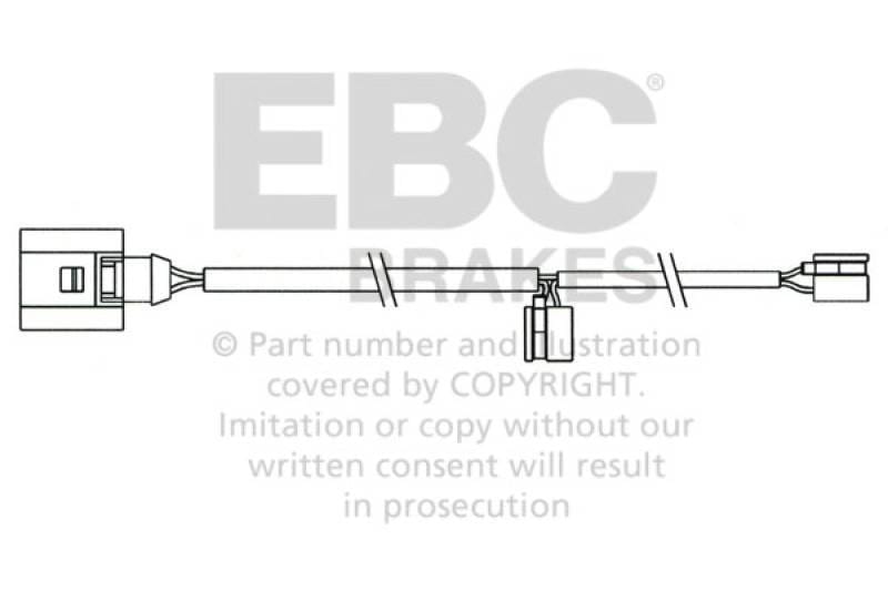 EBC Brakes EFA158 EBC 2008 Porsche Cayenne (1st Gen) 4.8L Turbo Rear Wear Leads - Fits 2008 Porsche Cayenne