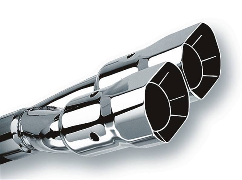 Borla 20233 Borla Universal Polished Tip Dual Square Angle-Cut Intercooled (inlet 2 1/2in. Outlet 2 7/8 x 3 3/8i
