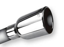 Borla 20236 Borla 2.25in Inlet 3.19in Round Rolled Angle Cut Outlet x 5in Long Embossed Tip