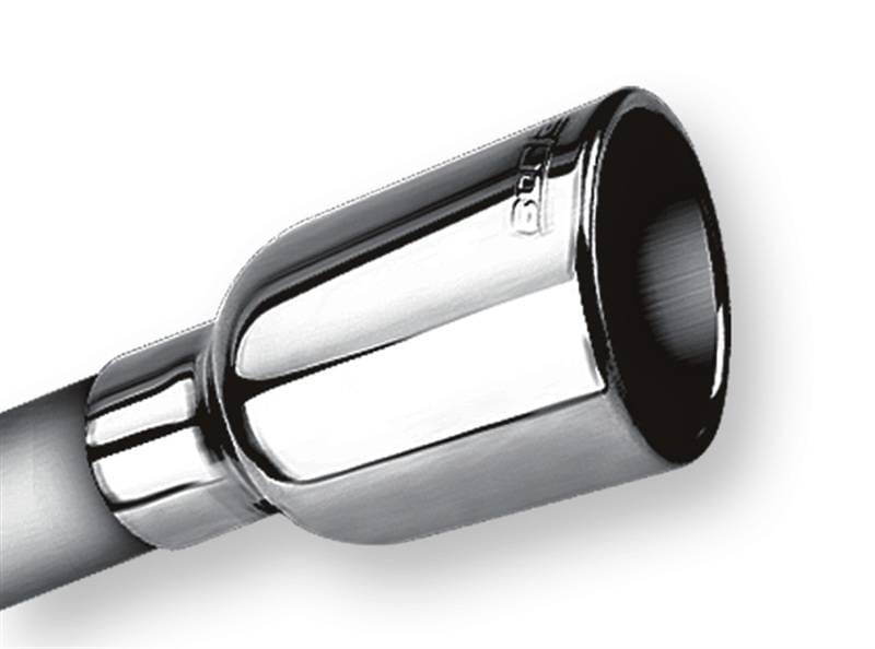 Borla 20236 Borla 2.25in Inlet 3.19in Round Rolled Angle Cut Outlet x 5in Long Embossed Tip thumbnail 3