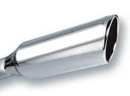 Borla 20245 Borla 2.25in Inlet 4in Round Rolled Angle Cut x 12in Long Embossed Exhaust Tip
