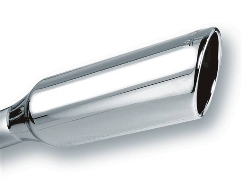 Borla 20245 Borla 2.25in Inlet 4in Round Rolled Angle Cut x 12in Long Embossed Exhaust Tip thumbnail 3