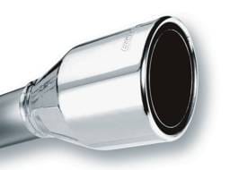 Borla 20247 Borla 2.5in Inlet 4.5in Round Rolled Angle Cut Phantom X 7.75in Long Embossed Universal Exhaust Tips