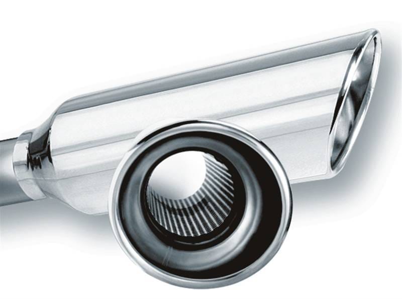 Borla 20248 Borla 2.25in Inlet 4in Round Rolled Angle Cut Resonated x 13in Long Exhaust Tip thumbnail 3
