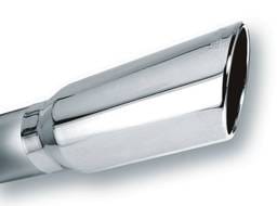 Borla 20249 Borla 4in Inlet 5in Round Rolled Angle Cut w/ Clamp x 14in Long Exhaust Tip