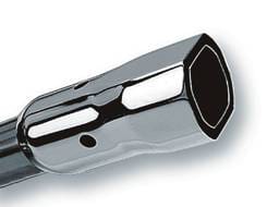 Borla 20252 Borla 2.25in Inlet 3.38in x 3.0in Square Angle Cut Phantom x 6.5in Long Universal Exhaust Tips