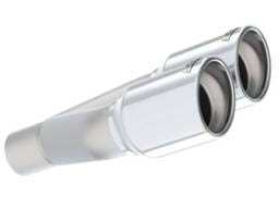 Borla 20143 Borla Universal Polished Tip Dual Round Rolled Angle-Cut (inlet 2in. Outlet 3in) *NO Returns*