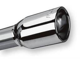Borla 20153 Borla Universal Polished Tip Single Oval Rolled Angle-Cut w/Clamp (inlet 2 1/4in. Outlet 3 5/8 x 2 1